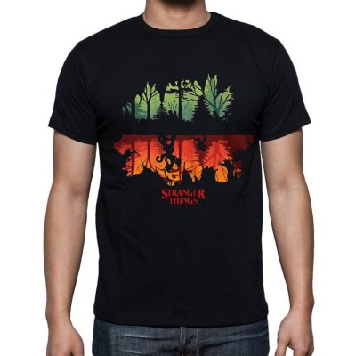 Мъжка тениска на STRANGER THINGS - UPSIDE DOWN III